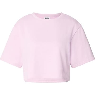 Urban Classics Ladies Light Terry Cropped Tee Dames T-shirt - roze - XL