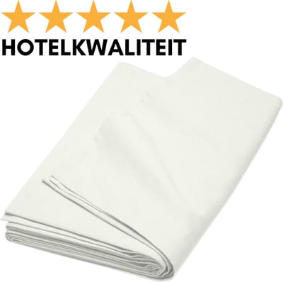 Droomtextiel Zachte Katoenen Laken Ivoor-Crème Eenpersoons - 150x260 cm - Hoogwaardige Kwaliteit