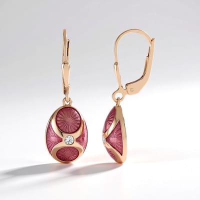 Cavill - Oorbellen 925 Sterling Zilver - Roségoud Verguld - Cambodjaanse Rondgeslepen Zirkonia 0,09 ct - Elegante Dames Sieraden met Klapsluiting