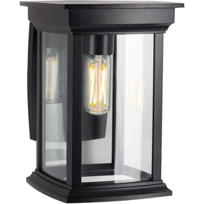 KS Verlichting Carlton Muurlamp Zwart met Lichtsensor LED