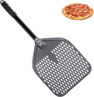 Geperforeerde Pizzaschep - Pizza Schep - Pizzaspatel - 12 Inch - Duurzaam - Licht - Gemakkelijk Schoon te Maken - voor Pizzaoven en BBQ