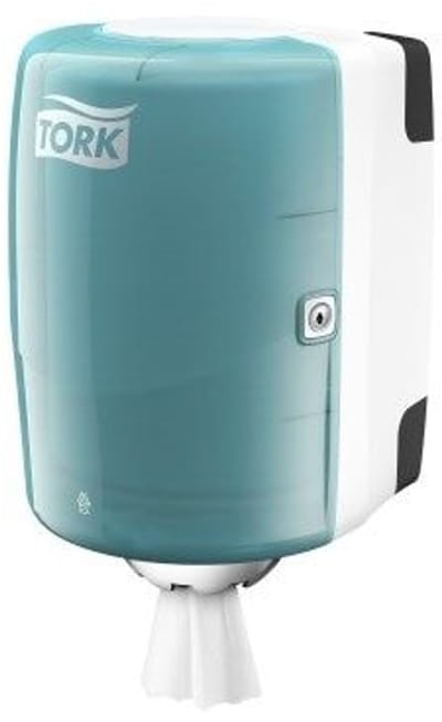 TORK 659000 Performance Papierenhanddoekdispenser Kunststof Wit, Turquoise 1 stuk(s)