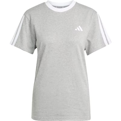 Adidas Essentials 3 Stripes Boyfriend T-shirt Met Korte Mouwen Grijs XL Vrouw