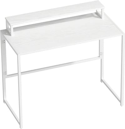 Inklapbaar Bureau – Computerbureau - Uitschuifbaar Bureau met Opbergruimte – Thuiswerk Bureau – Opklapbaar Bureau – Wit
