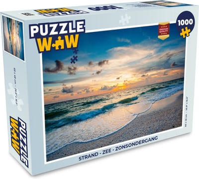 Puzzel Strand - Zee - Zonsondergang - Legpuzzel - Puzzel 1000 stukjes volwassenen