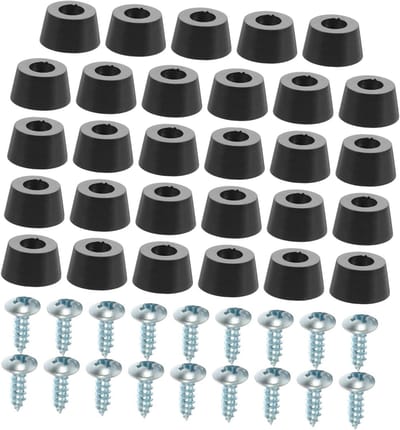 Meubelpoten Beschermers - Vloerbeschermers Viltjes - Meubels Beschermen - Antislip Rubber - 60 Stuks - Zwart