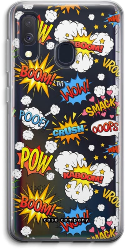 Case Company® - Hoesje geschikt voor Samsung Galaxy A40 hoesje - Pow Smack - Soft Cover Telefoonhoesje - Bescherming aan alle Kanten en Schermrand