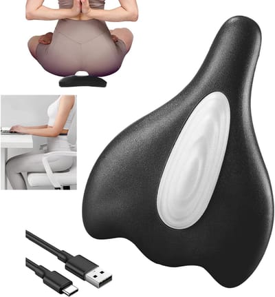 KZQ Bekkenbodemoefenapparaten Spierversterkende Zittende Trainer voor Mannen en Vrouwen met Slimme Vibratie en 4 Modi USB C Oplaadbaar