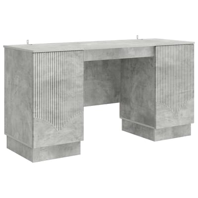 vidaXL - Bureau - Betongrijs - 142,5 - x - 50 - x - 75 - cm - Bewerkt - hout