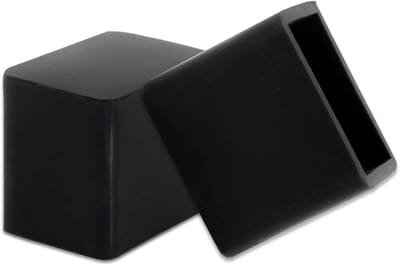 4x Vierkante Stoelpootdoppen Silicone - Krasvrije Beschermers voor 20x30mm Poten