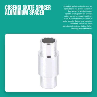 Dailygoods- Skate Spacer set van 10 - Aluminiumlegering - Afstandhouders voor lagers - Geschikt voor 8/6 mm - Soepelere beweging - Duurzaam materiaal