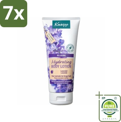 7 x Kneipp - Body lotion - Relaxing - Lavendel - Bloemige geur - 200 ml - Grootverpakking - Lichaamslotion - Ontspannende Lotion - Lavendel - Hydraterende Lotion - Huidverzorging