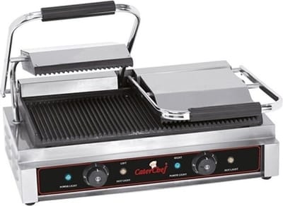 Contactgrill Duetto-Compact (Gegroefd/Gegroefd) - CaterChef 688415 - Horeca