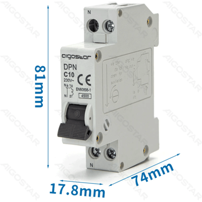 Aigostar aardlekschakelaar/type AC/2P/25 A/aardlekschakelaar/polyamide/wit/kleurdoos