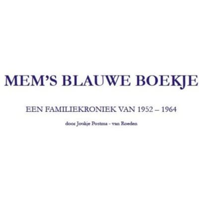 Mems Blauwe Boekje - Joukje Postma - van Roeden