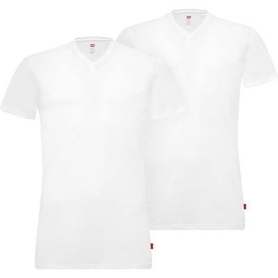 Levi's 2-pack t-shirts men V-Neck - wit