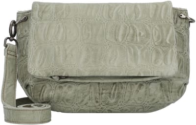 FREDsBRUDER Leren Schoudertas Crolinchen Flap Bag Powder Green Lichtgroen