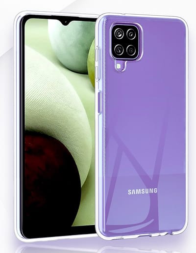 AziLine Silicone Case Geschikt voor Samsung Galaxy A12 - AziLine Transparante Bescherming Hoesje voor A12 - Premium Zachte Silicon Hoesje geschikt voor Samsung Galaxy A12