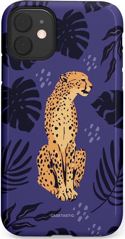 Casetastic Hoesje Geschikt voor Apple iPhone 11 - Stijlvolle Beschermende Duo-layer Case - Cheetah elegantie