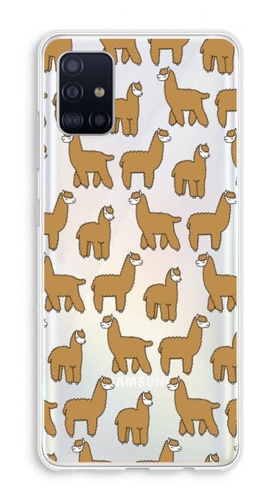 Case Company® - Hoesje geschikt voor Samsung Galaxy A51 4G hoesje - Alpacas - Soft Cover Telefoonhoesje - Bescherming aan alle Kanten en Schermrand