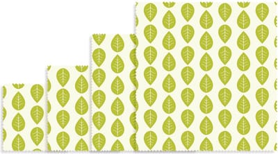 Bee's Wax - Vegan Bijenwasdoek Set van 4 Stuks - Bijenwas - Geel -