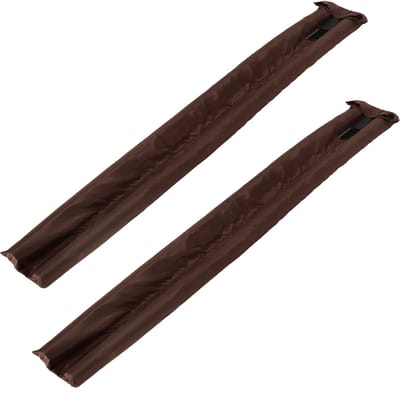 KOTARBAU® 2 st Dubbele Tochtstopper, Tochtstrip, Polyethyleenschuim, 95cm, Bruin, Deurafdichting, 30mm, Deurbodemafdichting, Schallschutz, Windstopper, Isolatie voor Binnendeur en Buitendeur