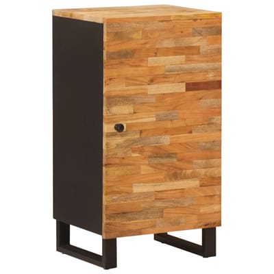 vidaXL - Bijzetkast - met - opslag - Bruin - 40 - x - 33 - x - 75 - cm - Massief - Mango - Hout