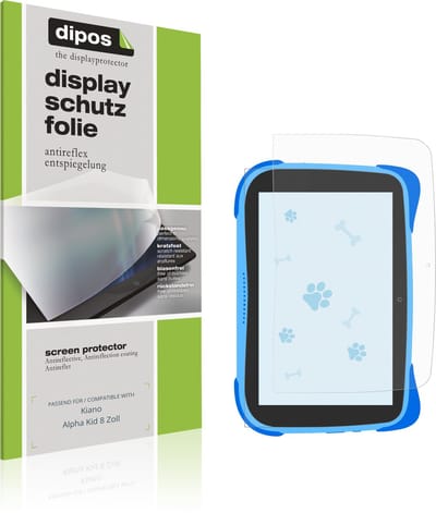 dipos – 2x Matte Beschermfolie geschikt voor Kiano Alpha Kid 8 Zoll | Krasbestendige & antireflecterende Screenprotector Ultra-Thin