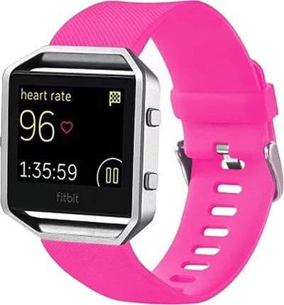By Qubix - Compatible Fitbit bandje - Geschikt voor fitbit Blaze sport horloge band / siliconen alleen voor - Geschikt voor fitbit Blaze - Roze