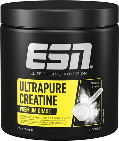 ESN Ultrapure Creatine Poeder, 250 g - Puur Creatine Monohydraat, Premium Kwaliteit, Veganistisch