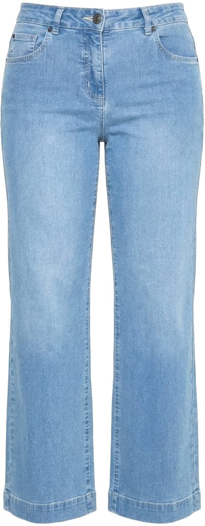 Angel of Style - Dames - Jeans Nora wijd en recht stretchcomfort 4-pocket - Lichtblauw - Maat 22