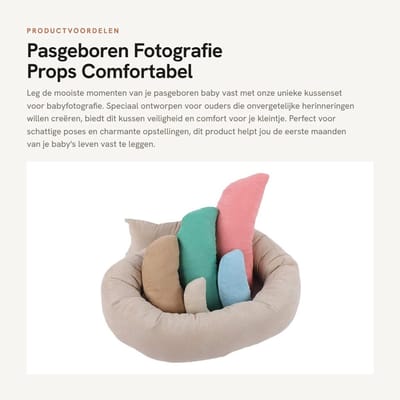 Dailygoods- Fotografie Kussen Veilig - Babyfotografie Props - Comfortabel Kussen - Hoogwaardige Materialen - Onvergetelijke Herinneringen - Schattige Poses