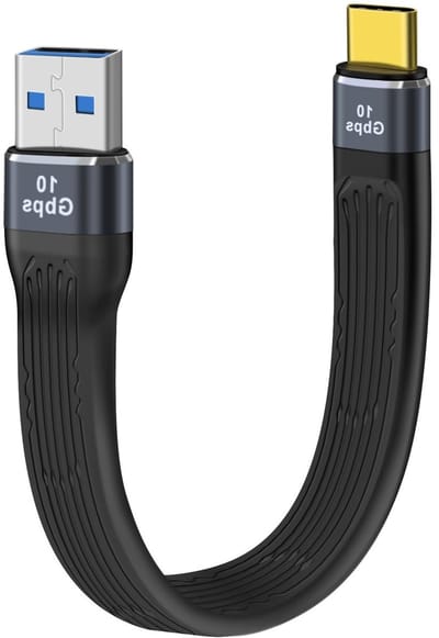 Korte USB A naar USB C Kabel, 3.1, Snelle Oplader, 60W PD, 10Gbps Gegevensoverdracht voor Telefoon en Laptop (13 cm)