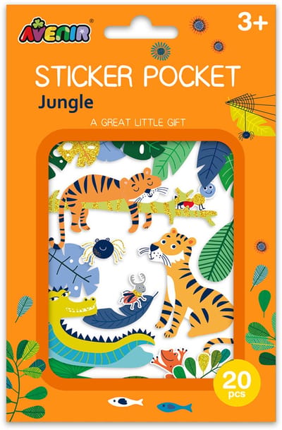 AVENIR Stickers - Jungle - 20 Stuks - Een Mooi Geschenkje - 3 Jaar