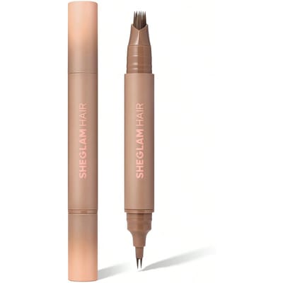 2-in-1 Volume Boost Root Touch Up Pen - Taupe, Haarlijnstift, Vul de haarlijn in, Gebruik als eyeliner, Vul de wenkbrauwen in, Teken de onderste wimpers, Multifunctioneel, Water-, zweet- en oliebestendig, 24 uur intense kleur, Langdurige dekking, Snelle dekking van de haaraanzet Geschenk Roze Make-up Strand Festivals Haarverzorging Vakantie Zomer Haaraccessoires Terug naar school Reis