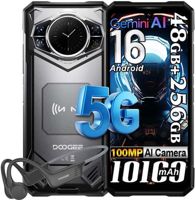 Robuuste Smartphone - DOOGEE S200 VIP - 48 GB RAM+256 GB ROM (TF 2TB) - 10100 mAh - 6,72 inch - Dual SIM 5G - NFC - OTG - GPS - Botgeleidingsheadset - Zwart