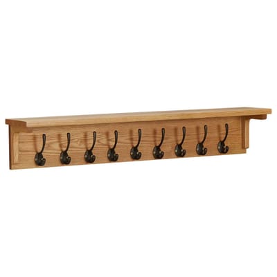 vidaXL - Kapstok - 90x16x16 - cm - massief - eikenhout