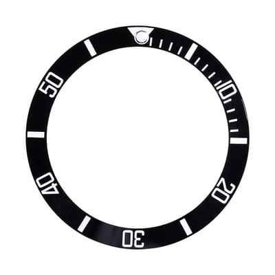 Dailygoods- Horlogering Antikras - Zelfklevende Lus - Aluminium Inzetring - Vervangend Onderdeel - 4 Kleuren - Zwart - Horlogeband