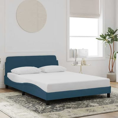 vidaXL - Bedframe - met - hoofdeinde - "Dover" - fluweel - blauw - 120x200 - cm