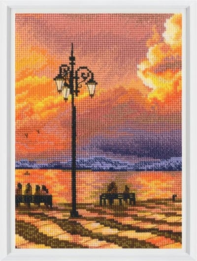 RTO borduurpakket romantische zonsondergang M1025 telpatroon