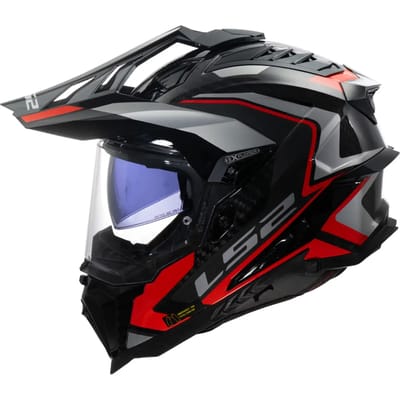 LS2 MX701 Explorer C Frontier II Rood 06 Adventure Motorhelm - Maat S - Helm
