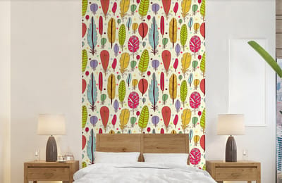 Behang - Fotobehang Patroon - Veren - Kleuren - Jongens - Kinderen - Kids - Kind - Breedte 150 cm x hoogte 240 cm