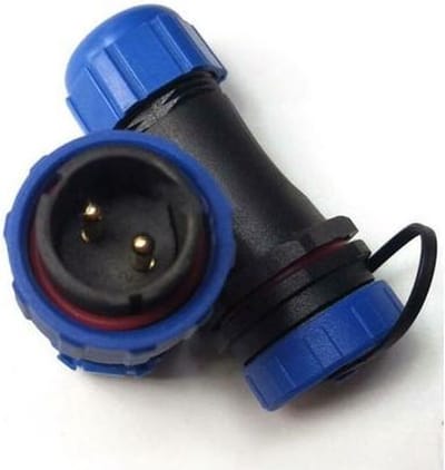 Male + Female - waterdichte kabelverbinder - 2 aderig - IP68
