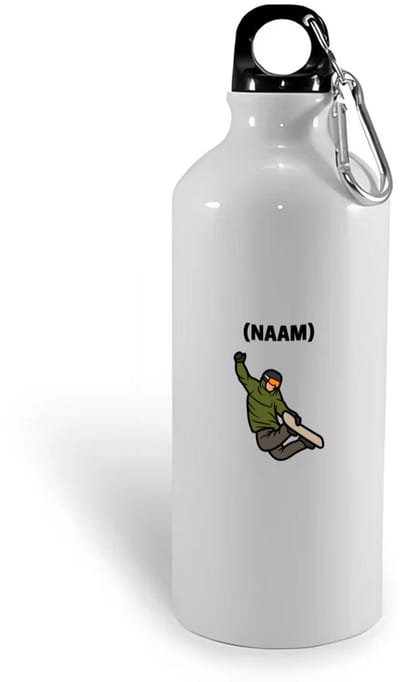 Hacebo® - Snowboard met eigen naam waterfles - Snowboarden - Snowboarders - Wintersport - water fles - 400ML
