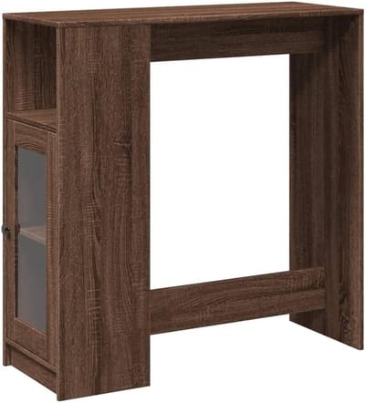Houten Bartafel met Planken 101x40x103.5cm – Perfect voor Keuken en Bistro