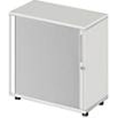 Schäfer Shop  Select Roldeurkast Start Off, 2 ordnerhoogten, afsluitbaar, B 800 x D 420 x H 744 mm, hout, lichtgrijs