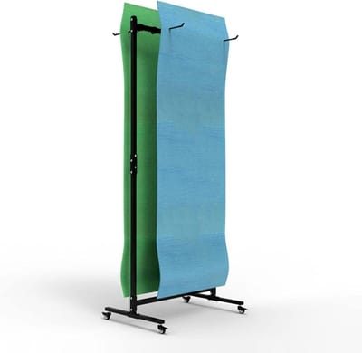 Fitnessmat Opbergrek - Gymnastiekrek Organizer - Sportspullen Opbergen - Met Wielen en Rem - 76 x 50 x 185 cm