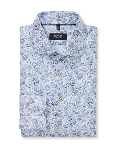 OLYMP Signature Overhemd, Tailored Fit, Signature Kent, Bleu