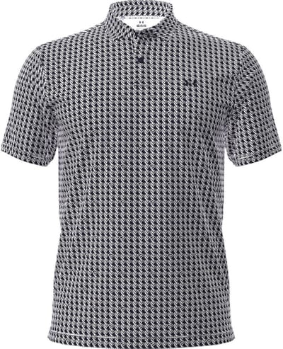 Under Armour T2G Polo Print Houndstooth Deuces White