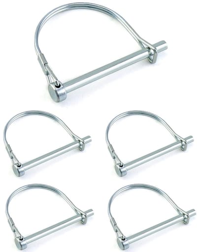 5 Stuks Linchpins van Koolstofstaal, Ronde Bevestigingspennen voor Tuin en Boerderij - 6 x 70mm, Duurzaam en Betrouwbaar